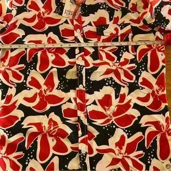 Free Planet Surf and Swim Men’s 2 piece swim trunks and top red white blue small - Picture 11 of 14